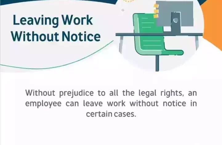 When is it permissible for an employee to leave a job without giving notice