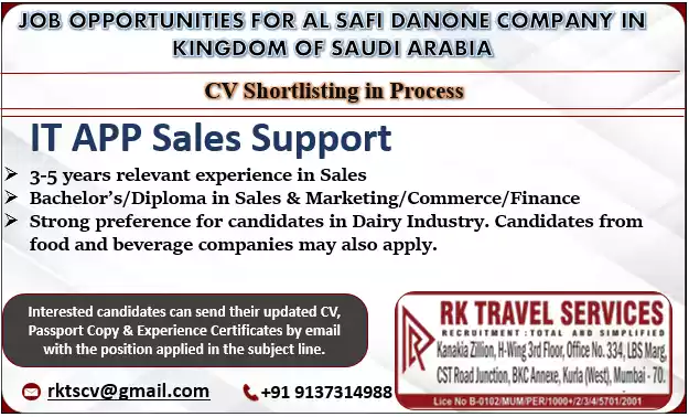 IT App Sales Support KSA